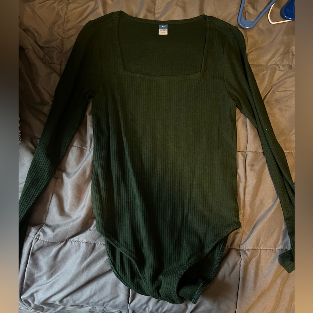 Old Navy Green Long Sleeve Body suit